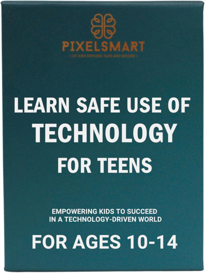 Learn Safe use of Technology for Teens: Our Interactive Conversational Card Covers Privacy, cyberbullying, and Responsible tech use, Screen Usage etc. Start The Conversation Early!