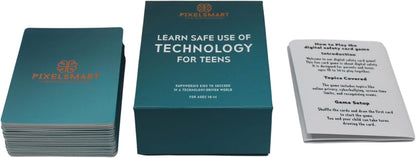 Learn Safe use of Technology for Teens: Our Interactive Conversational Card Covers Privacy, cyberbullying, and Responsible tech use, Screen Usage etc. Start The Conversation Early!