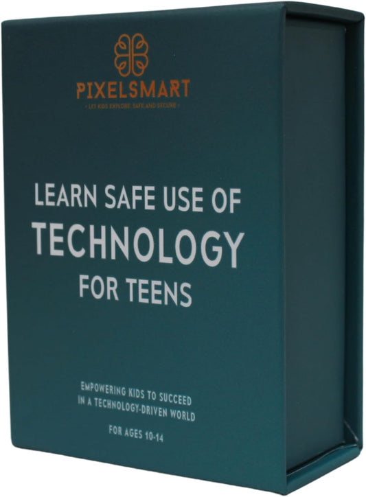 Learn Safe use of Technology for Teens: Our Interactive Conversational Card Covers Privacy, cyberbullying, and Responsible tech use, Screen Usage etc. Start The Conversation Early!